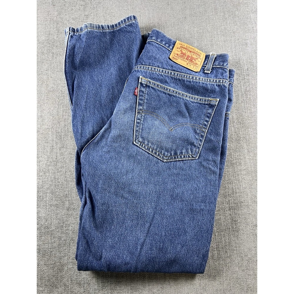 Levi's 505 Denim Jeans Men's 38 X 32 Regular Fit Straight Y2K Vintage